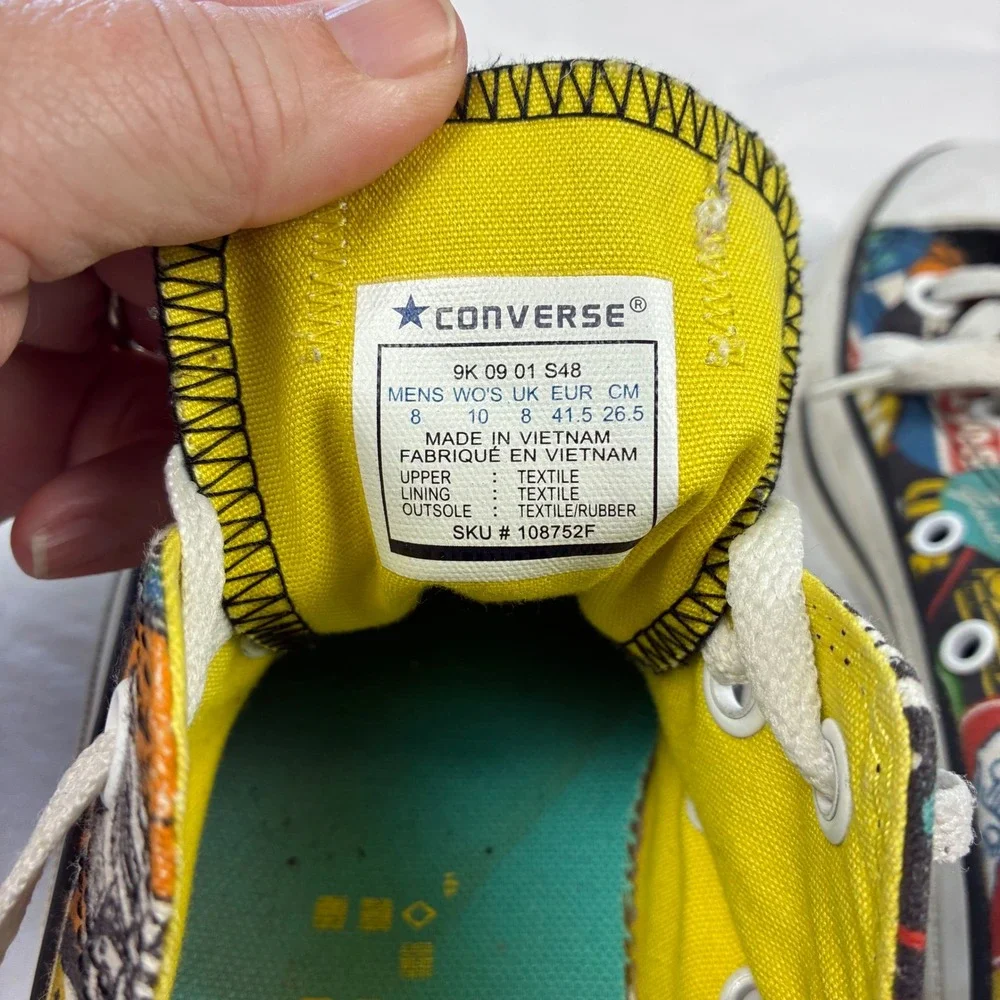 Converse Chuck Taylor All Star Comic Pop Art Low Sneakers Mens 8 Pop Art